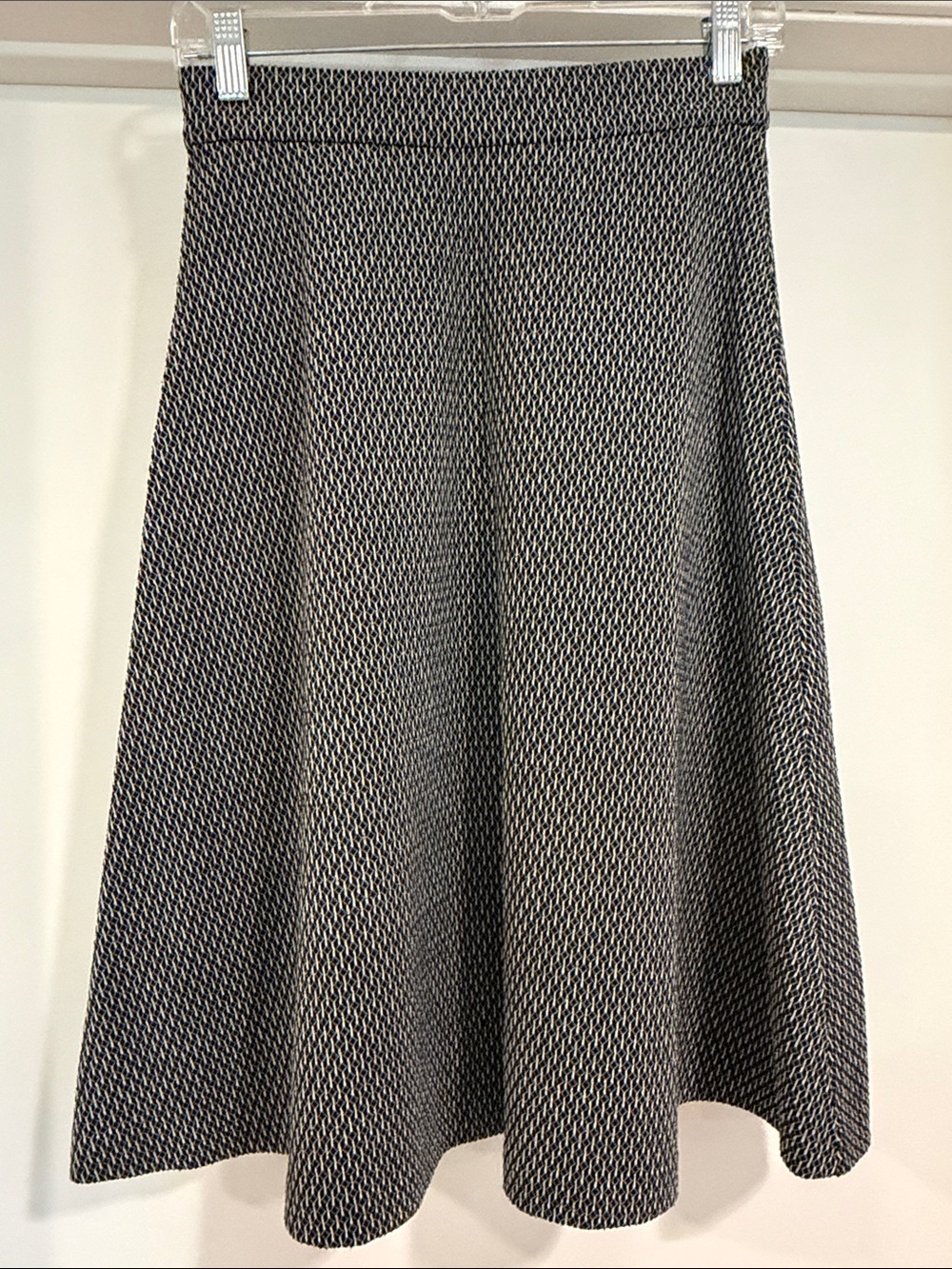 Ann Taylor Black and White Midi Skirt